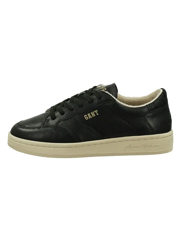 Leder-Sneakers "Prepla" in Schwarz